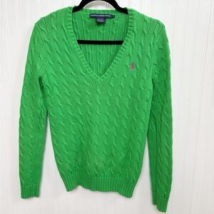 Polo by Ralph Lauren Green V-Neck Sweater